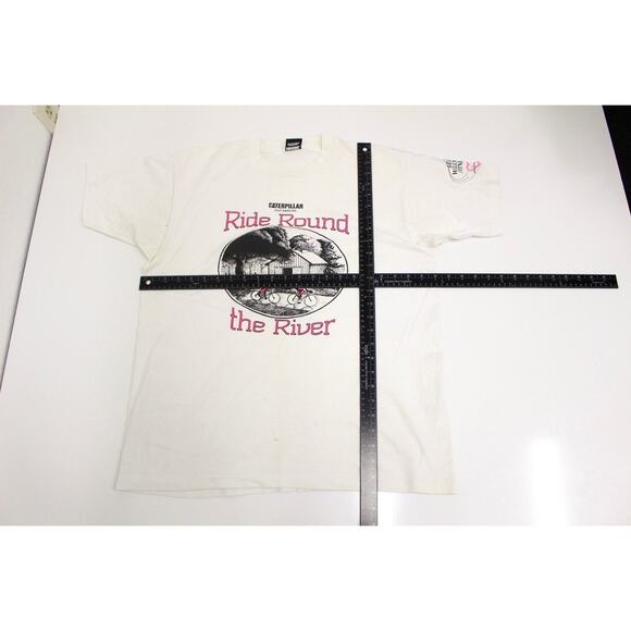 Vintage Ride Round The River Bicycling T Shirt XL - Picture 7 of 9